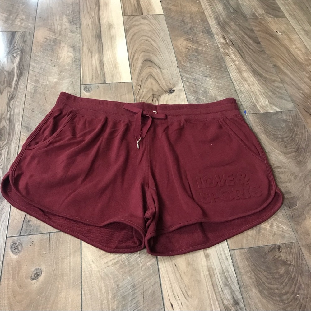 Love & Sports High Performance Sport Shorts Burgendy Size 3X